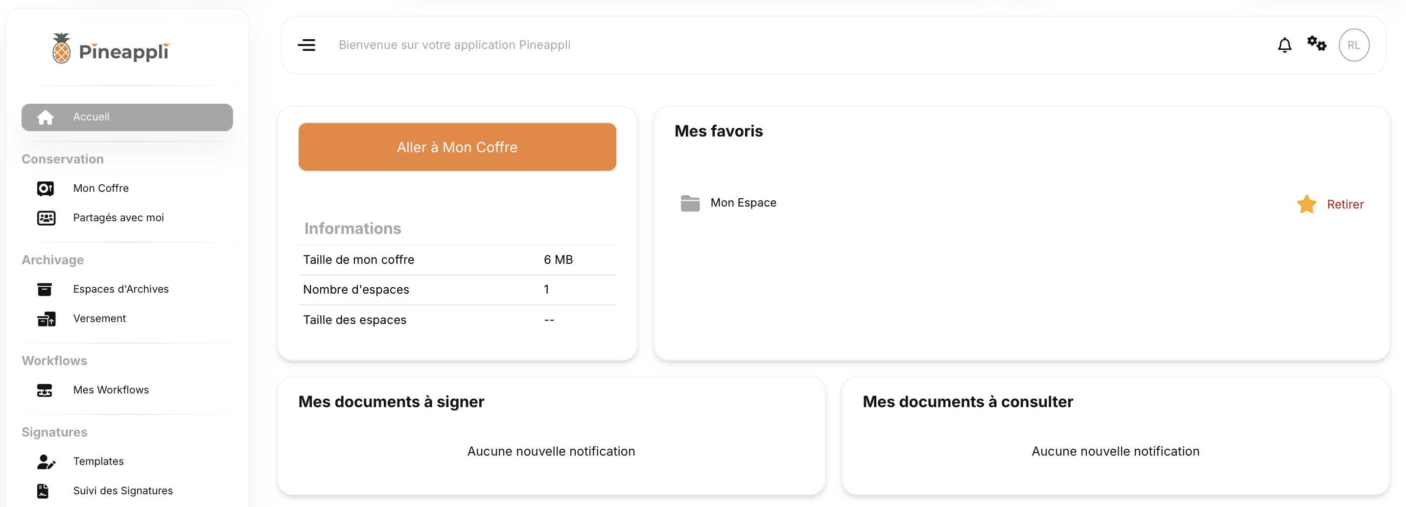 Illustration : page d’accueil avec un favori