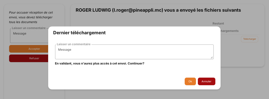 Illustration : refus d’un envoi avec AR